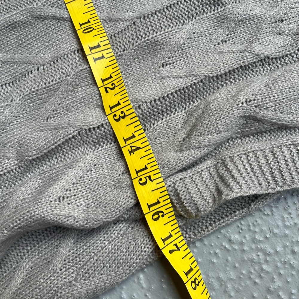 Sleeveless Turtleneck Sweater Knit Vest Cable Knit Layering Top - Picture 3 of 4
